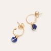 Boucles D'Oreilles YAY Paris | Mini Creoles Enlace - Lapis-Lazuli