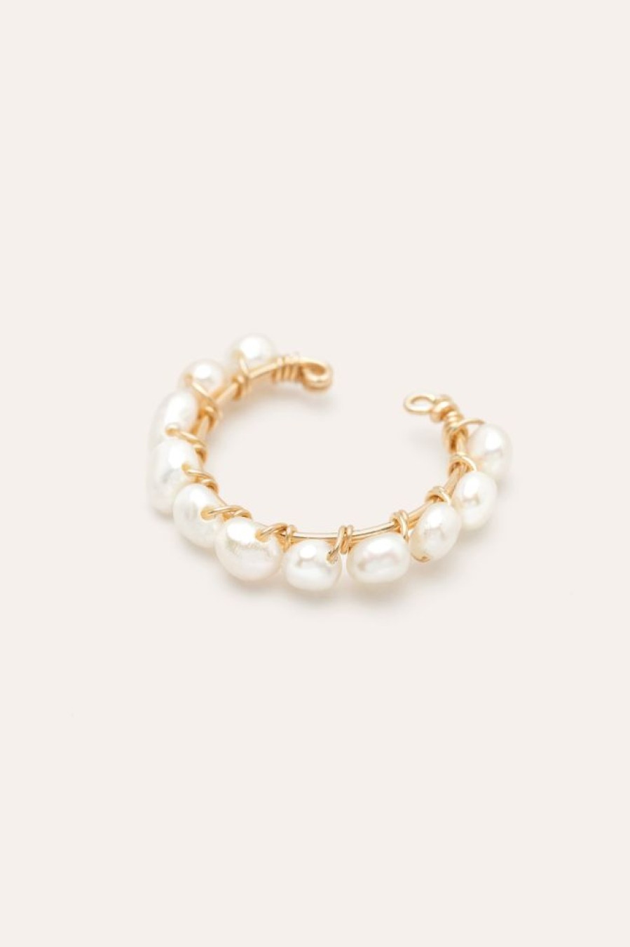 Boucles D'Oreilles YAY Paris | Faux Piercing Bouton - Perles De Culture