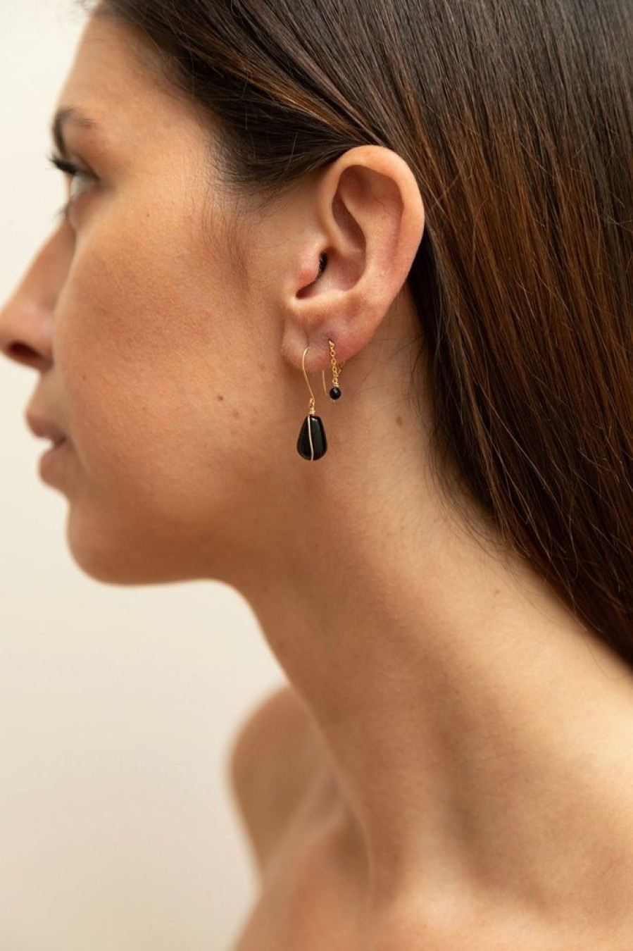 Boucles D'Oreilles YAY Paris | Boucles D'Oreilles Chainette - Agate