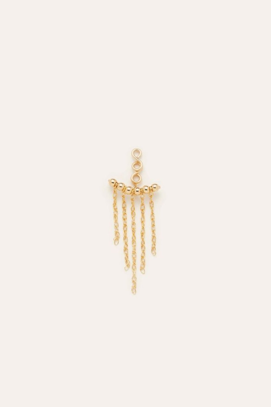 Boucles D'Oreilles YAY Paris | Dos De Boucle D'Oreille Frange Chaine