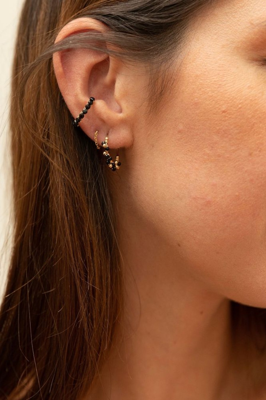 Boucles D'Oreilles YAY Paris | Creoles Dentelle - Agate