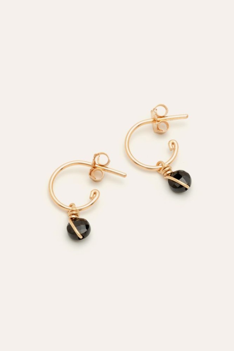 Boucles D'Oreilles YAY Paris | Mini Creoles Enlace - Spinelle