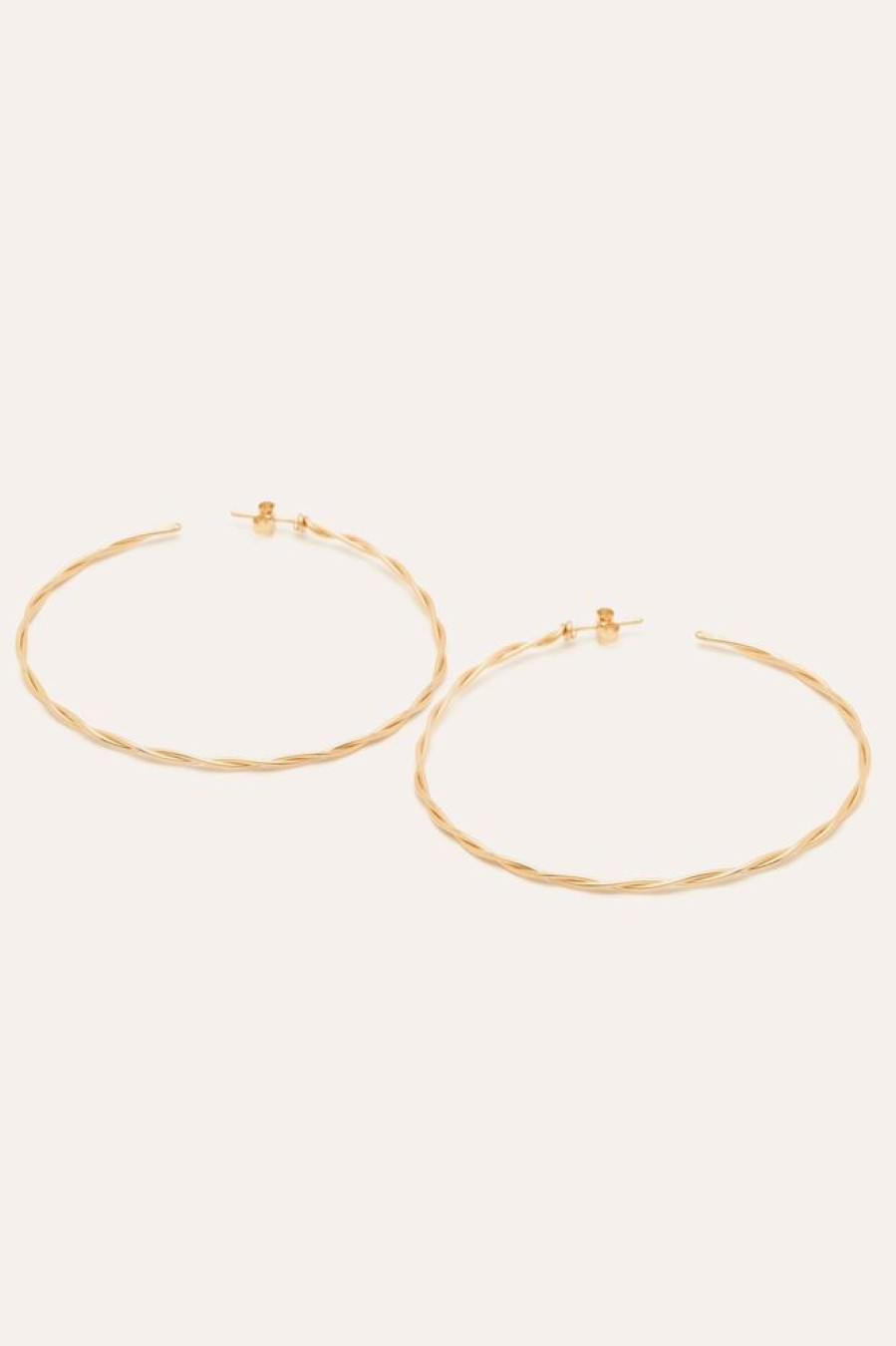 Boucles D'Oreilles YAY Paris | Grandes Creoles Torsade