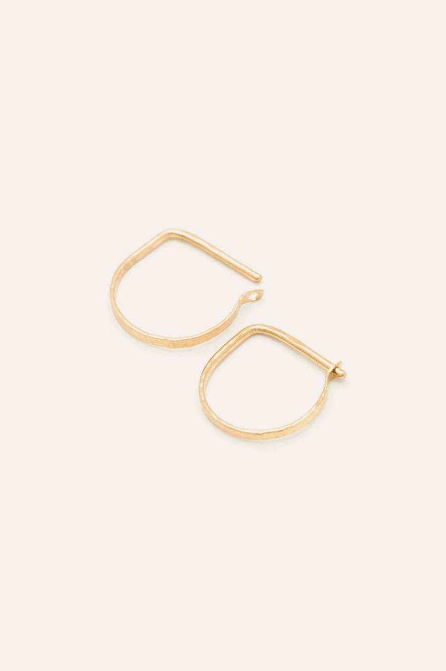 Boucles D'Oreilles YAY Paris | Mini Creoles Martele - Or 750