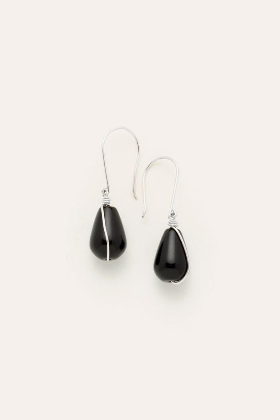 Boucles D'Oreilles YAY Paris | Boucles D'Oreilles Poire - Agate - Argent