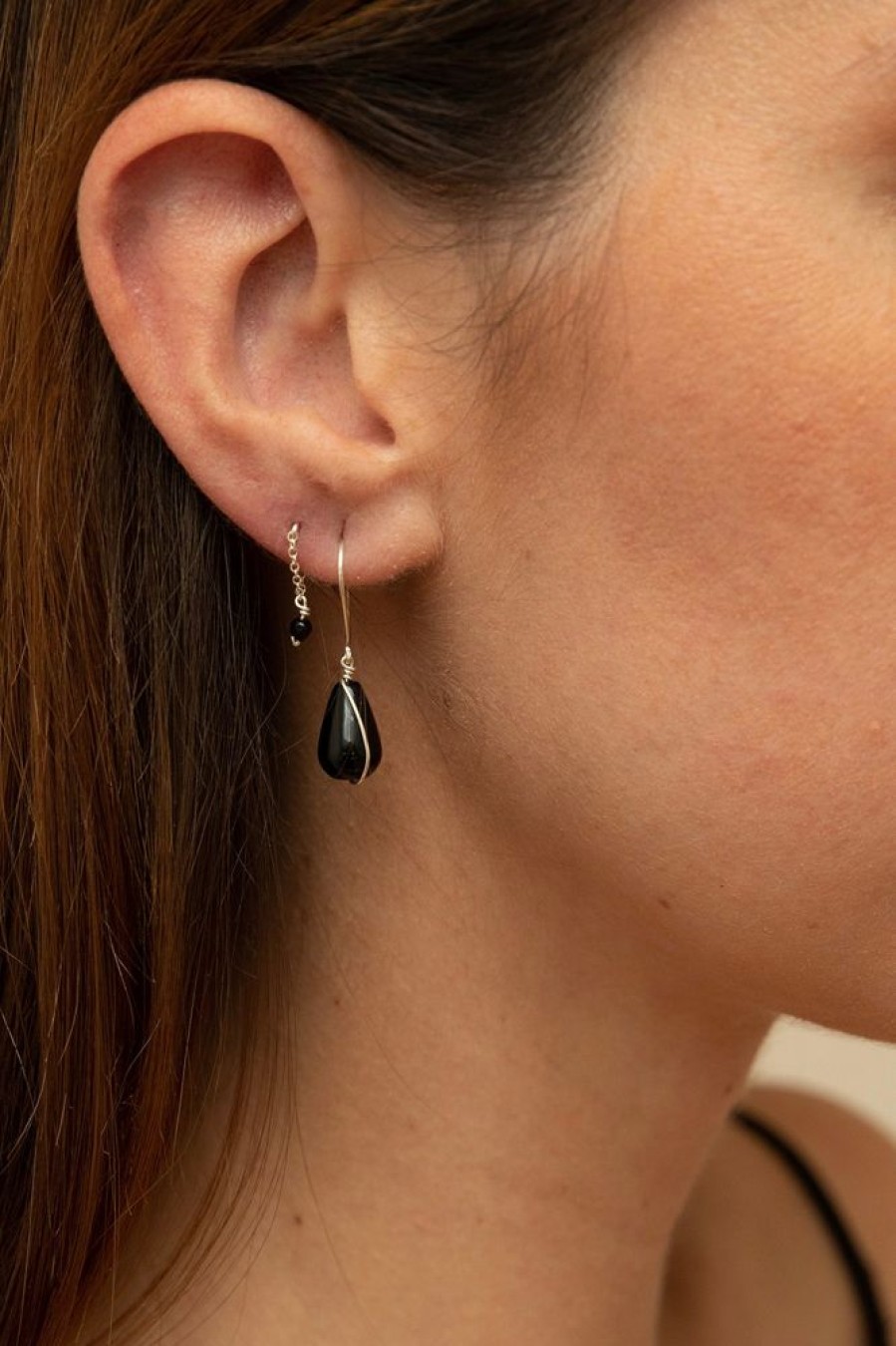 Boucles D'Oreilles YAY Paris | Boucles D'Oreilles Poire - Agate - Argent
