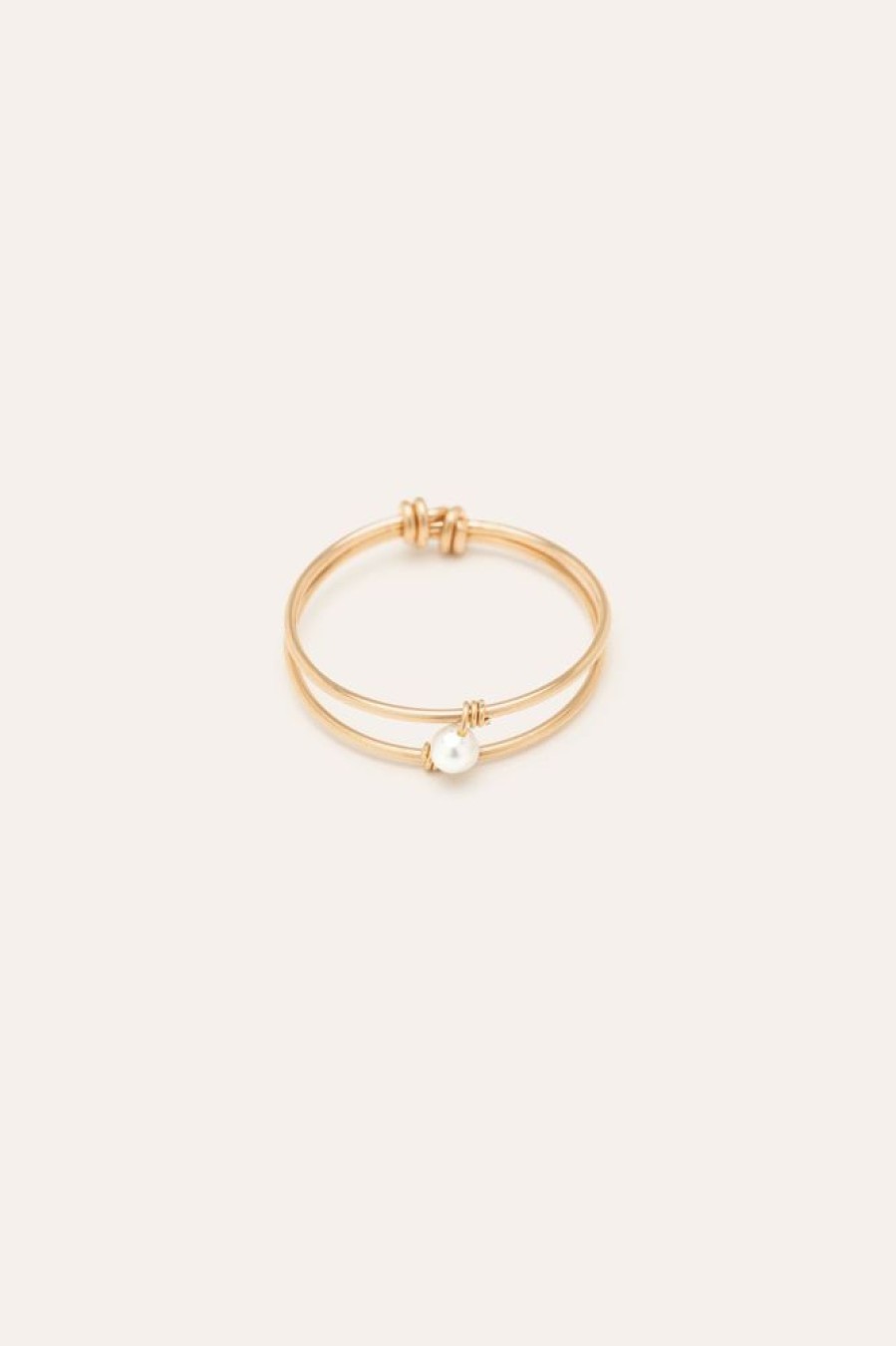 Bagues YAY Paris | Bague Double Essentiel - Perle De Culture