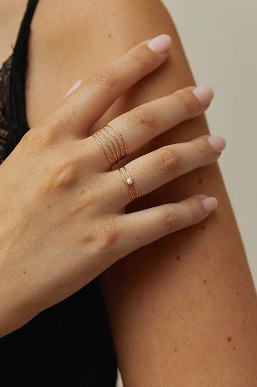 Bagues YAY Paris | Bague Double Essentiel - Perle De Culture