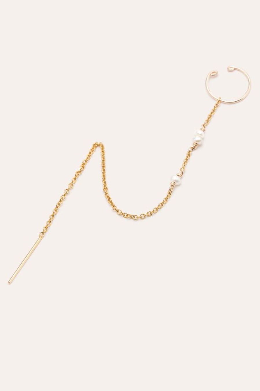 Boucles D'Oreilles YAY Paris | Bijou D'Oreille Chainette Celeste - Perles De Culture