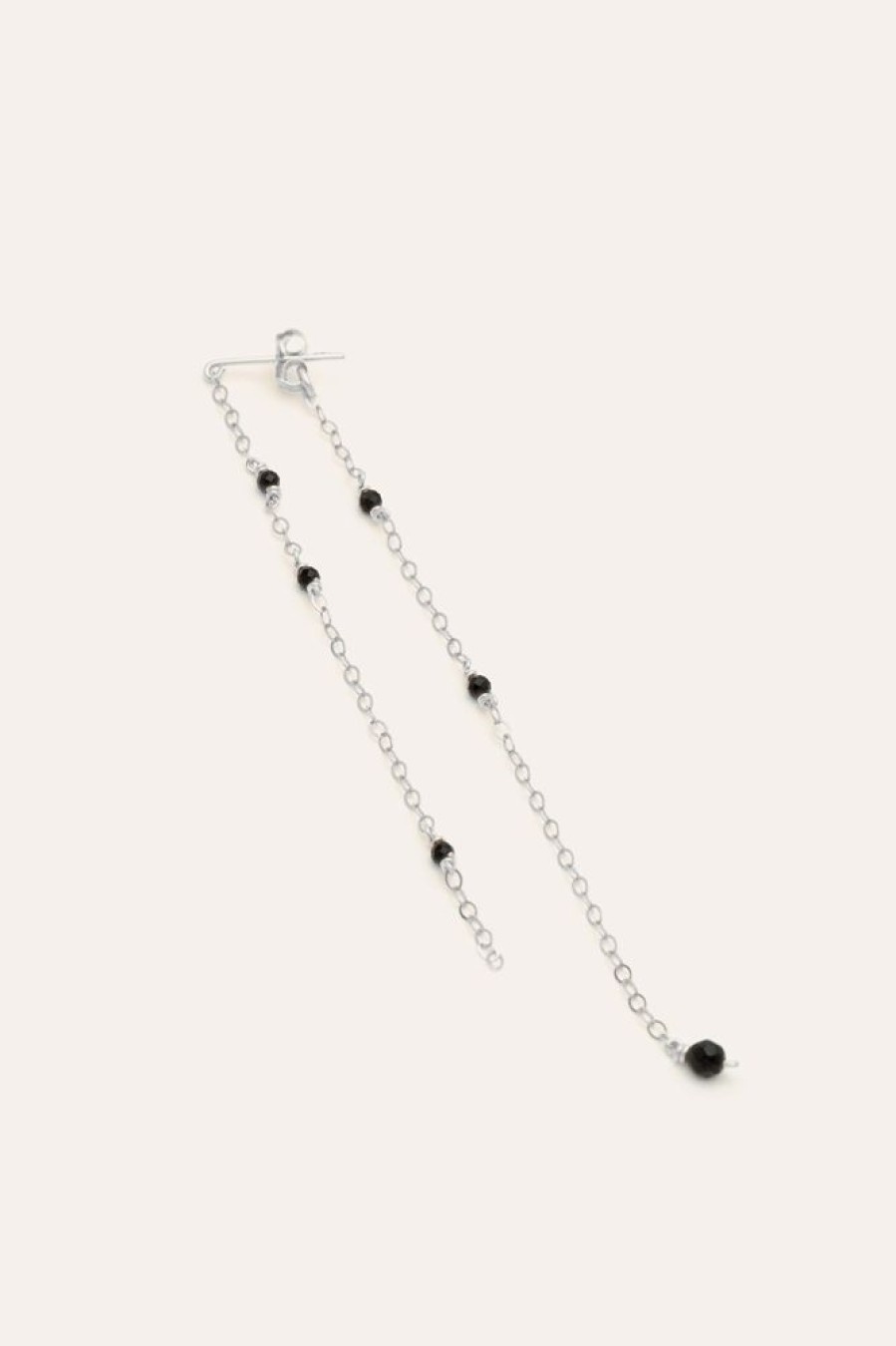 Boucles D'Oreilles YAY Paris | Boucle D'Oreille Longue Satellite - Agate - Argent