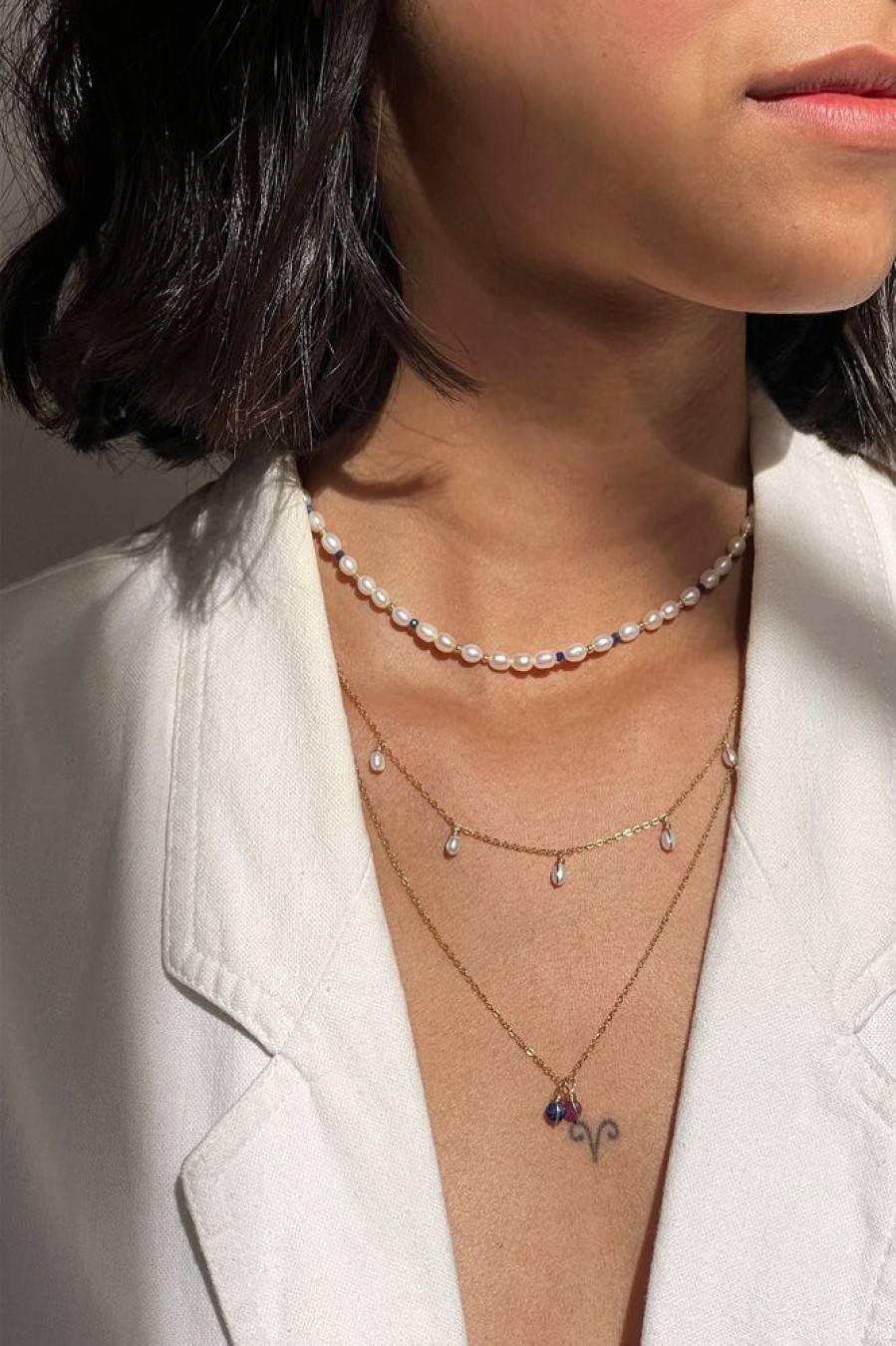 Colliers YAY Paris | Pendentif Enlace - Lapis-Lazuli