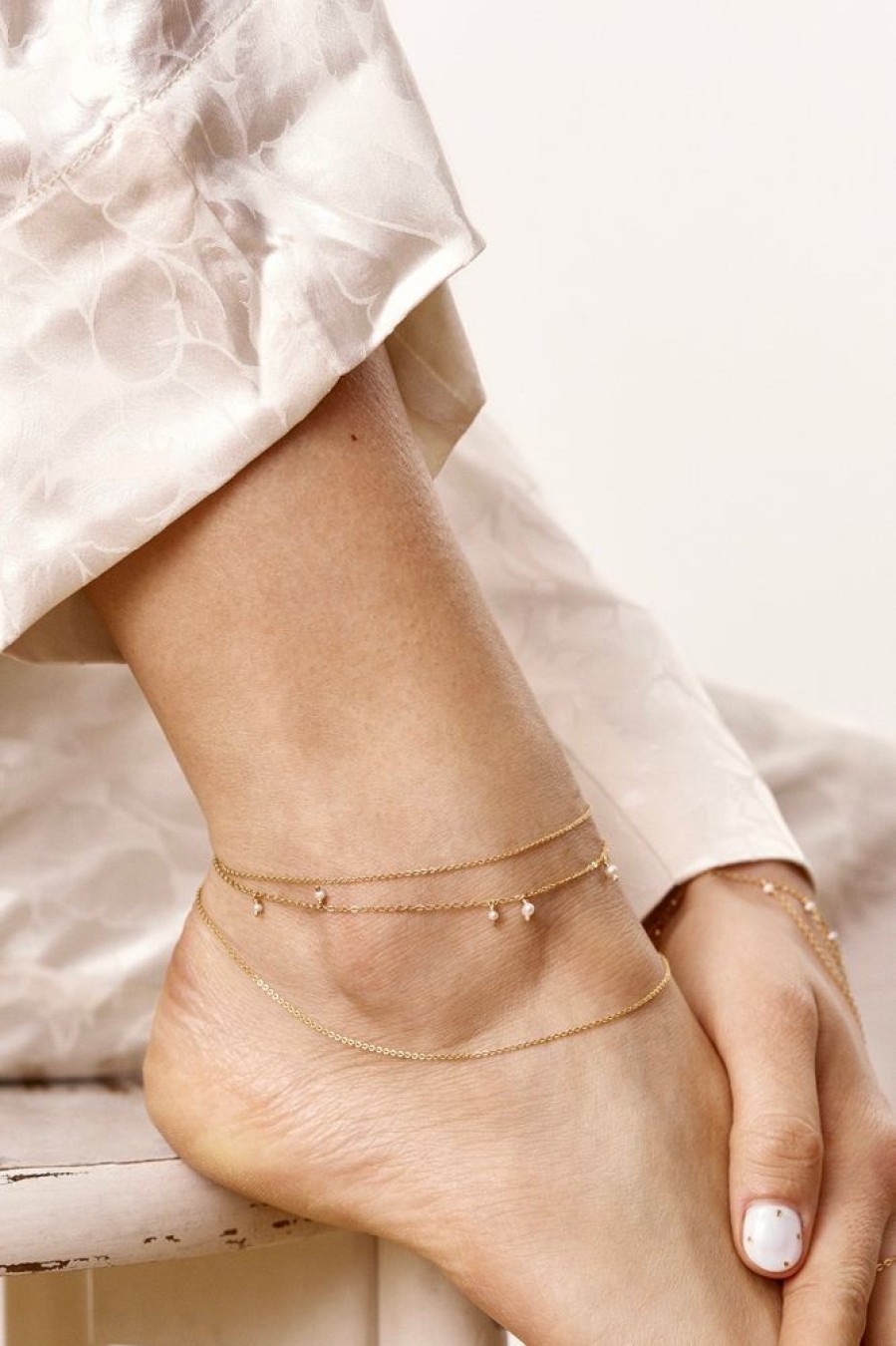 Bracelets YAY Paris | Chaine Cheville Triple - Envolee De Perles