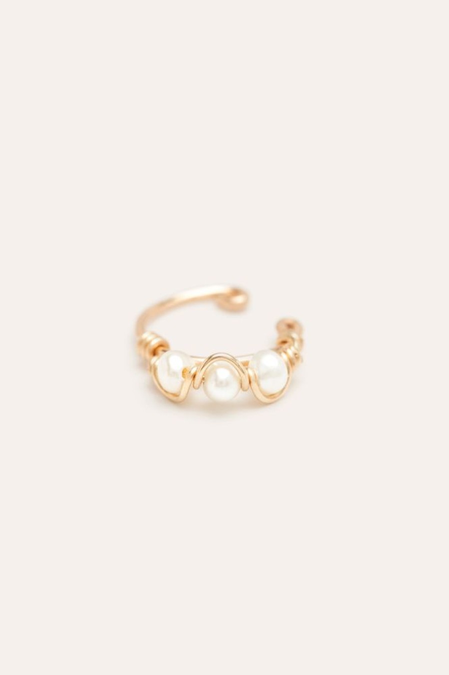 Boucles D'Oreilles YAY Paris | Faux Piercing Vague - Perles De Culture