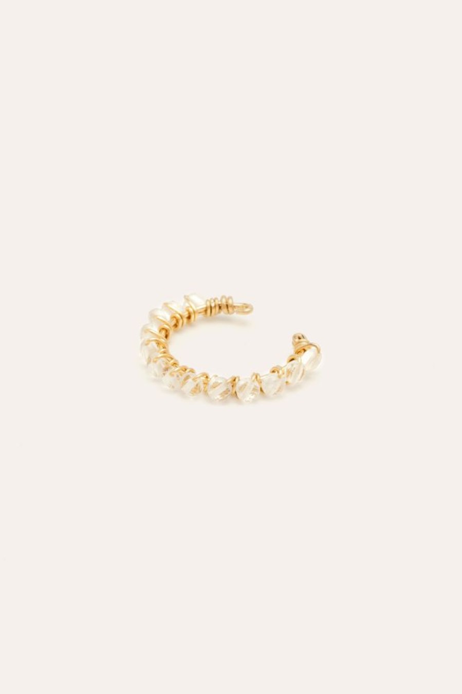 Boucles D'Oreilles YAY Paris | Faux Piercing Pave - Cristal De Roche