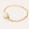 Bagues YAY Paris | Bague Chainette Enlace - Perle De Culture - Or 750