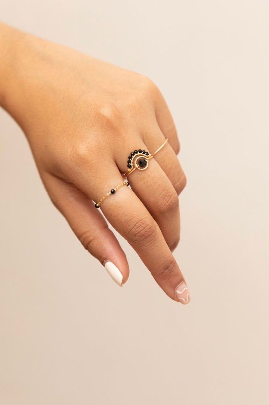 Bagues YAY Paris | Bague Dentelle Demi-Lune - Agate