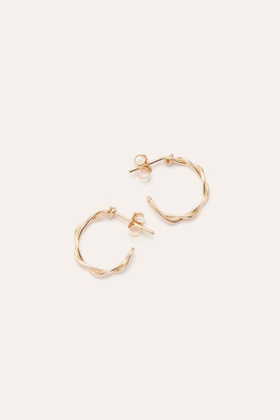 Boucles D'Oreilles YAY Paris | Mini Creoles Torsade