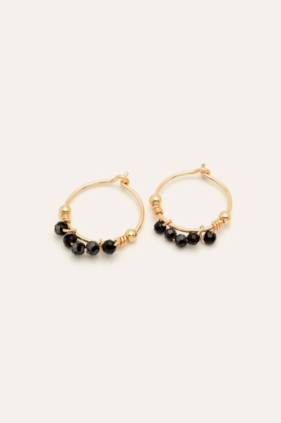 Boucles D'Oreilles YAY Paris | Mini Creoles Dentelle - Agate