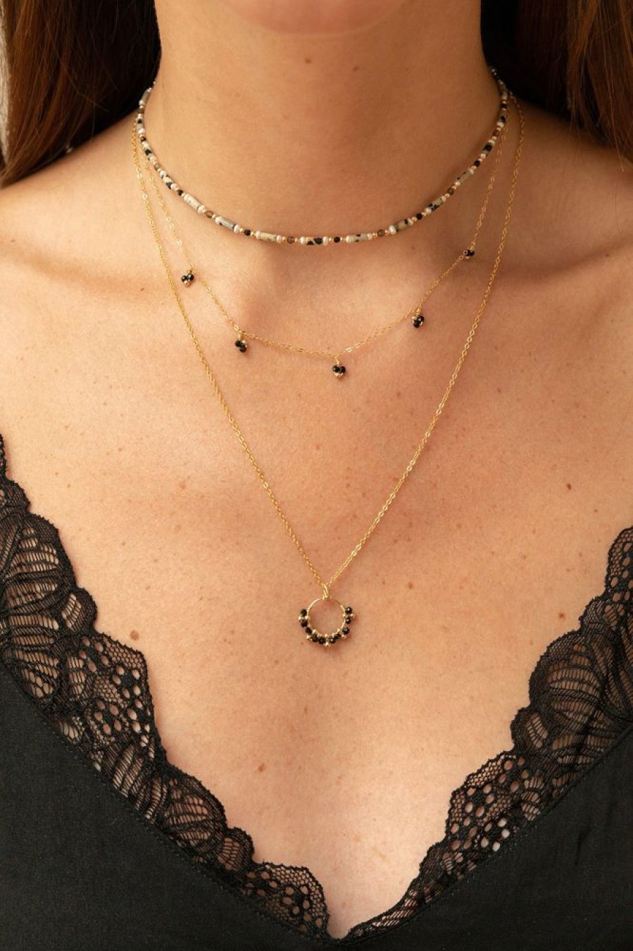 Colliers YAY Paris | Collier-Bracelet Lame - Jaspe Dalmatien