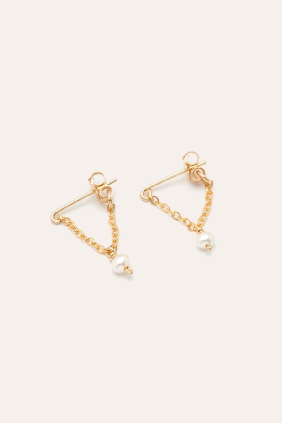 Boucles D'Oreilles YAY Paris | Boucles D'Oreilles Chainette - Perles De Culture