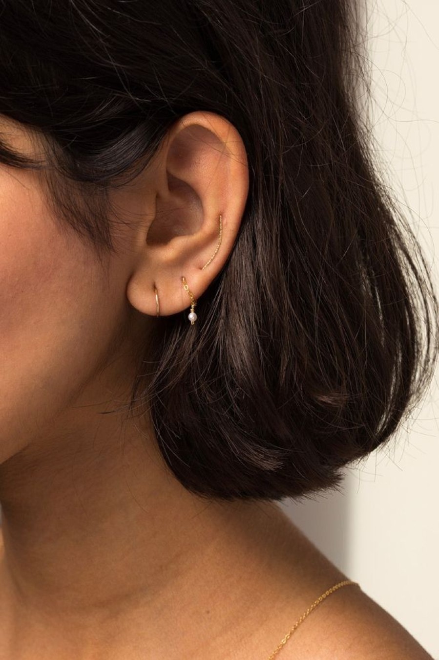 Boucles D'Oreilles YAY Paris | Boucles D'Oreilles Chainette - Perles De Culture