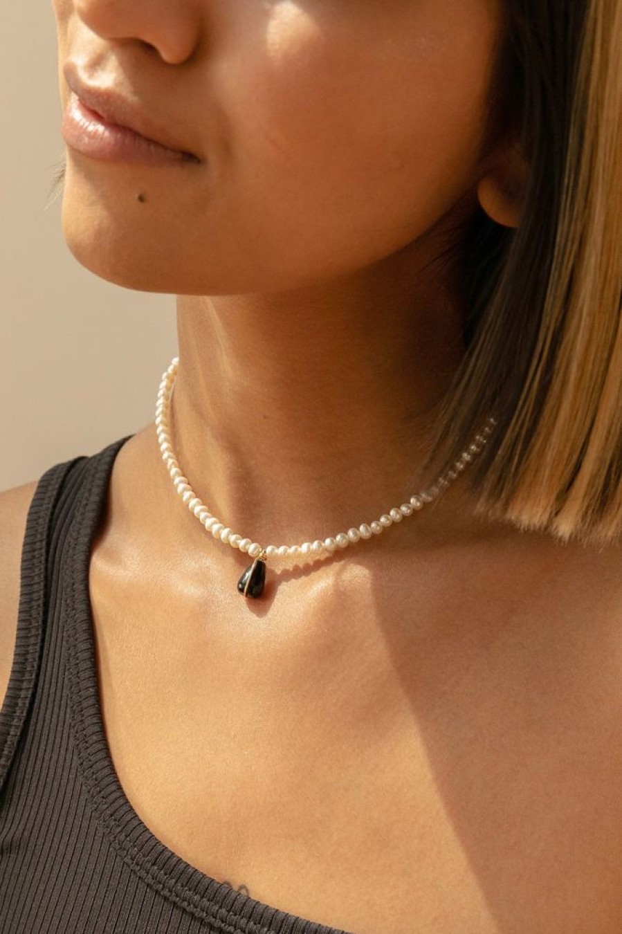 Colliers YAY Paris | Collier Poire - Perles De Culture & Agate