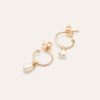 Boucles D'Oreilles YAY Paris | Mini Creoles Enlace - Perles De Culture