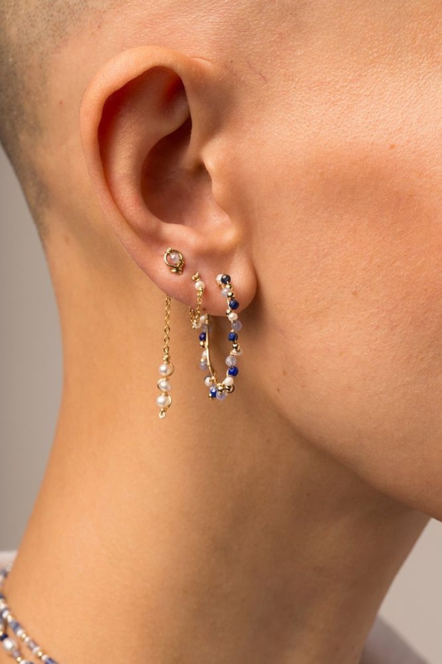 Boucles D'Oreilles YAY Paris | Fermoir Vague - Perles De Culture