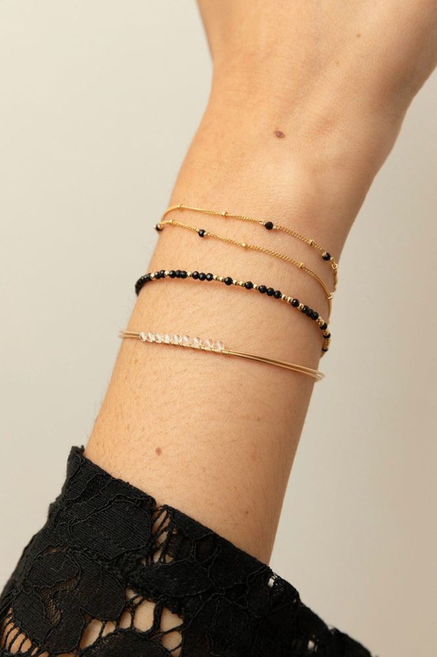 Bracelets YAY Paris | Jonc Pave - Cristal De Roche