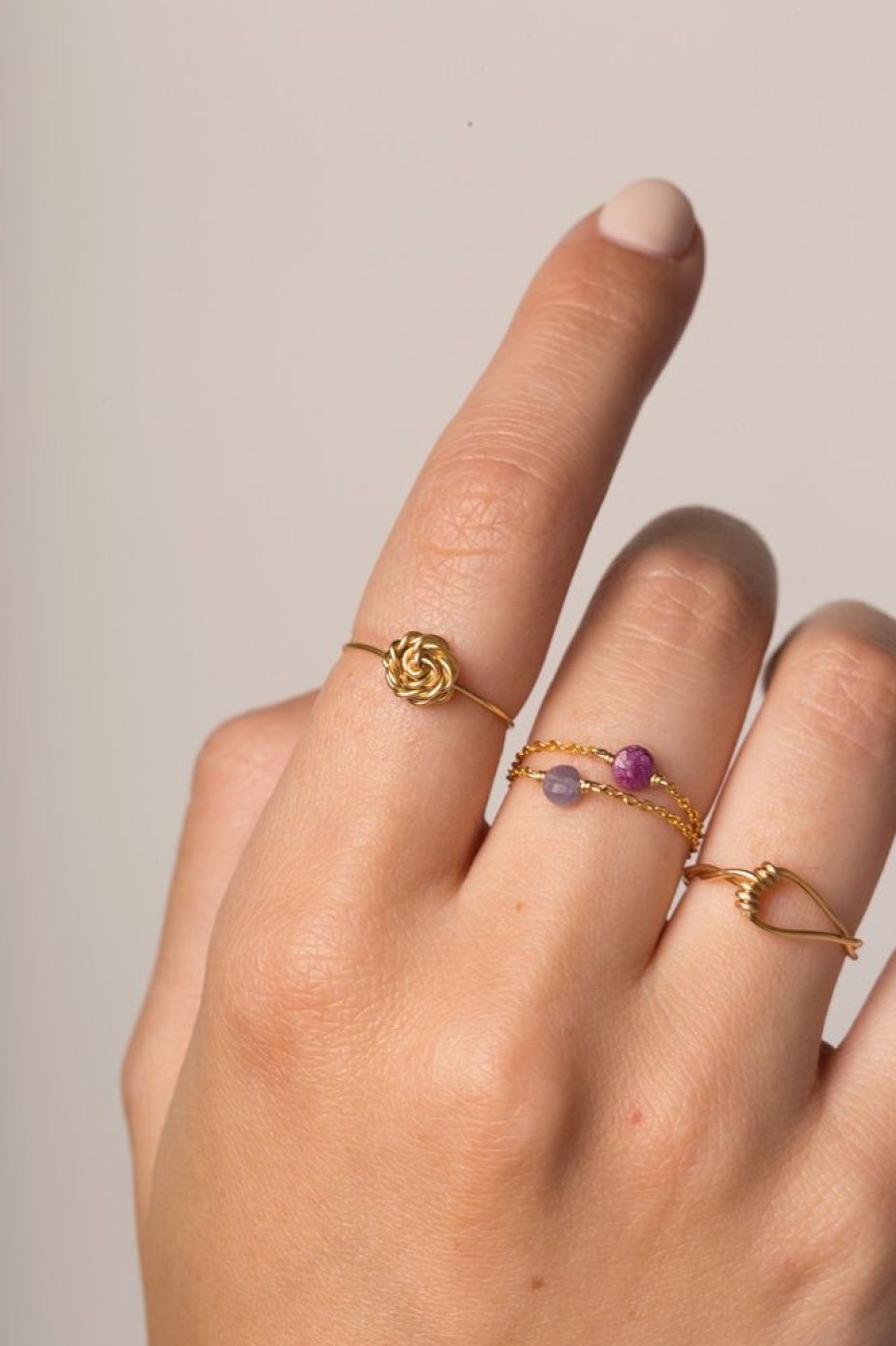 Bagues YAY Paris | Bague Chainette Stella - Rubis