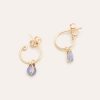 Boucles D'Oreilles YAY Paris | Mini Creoles Enlace - Tanzanite