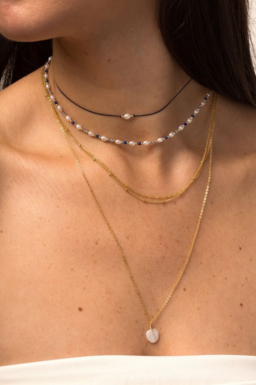 Colliers YAY Paris | Collier Organique - Perle Plate
