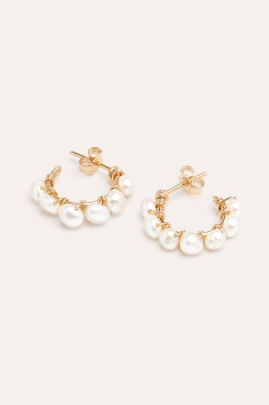 Boucles D'Oreilles YAY Paris | Creoles Bouton - Perles De Culture
