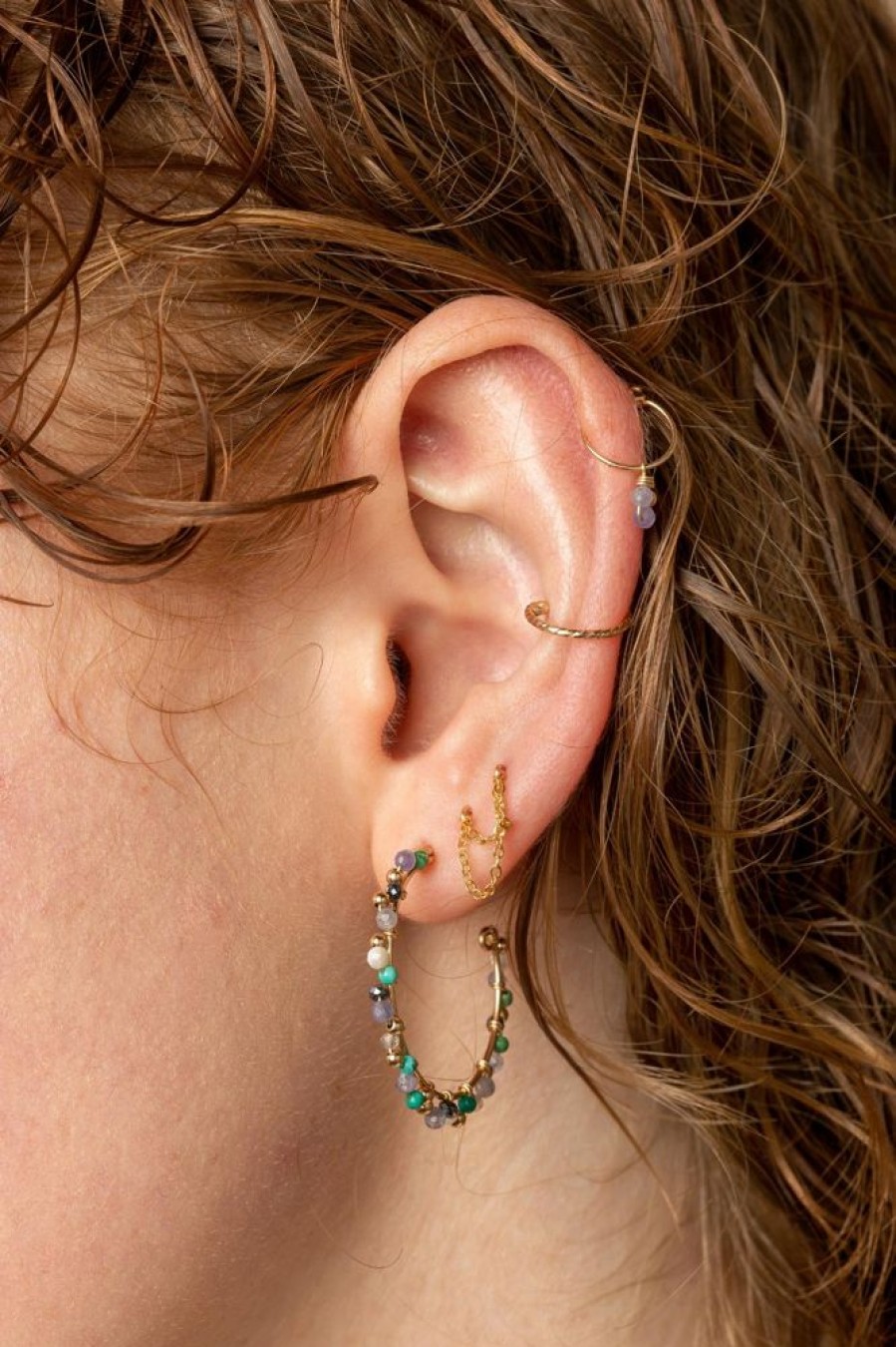 Boucles D'Oreilles YAY Paris | Boucle D'Oreille Jumelle Chaine