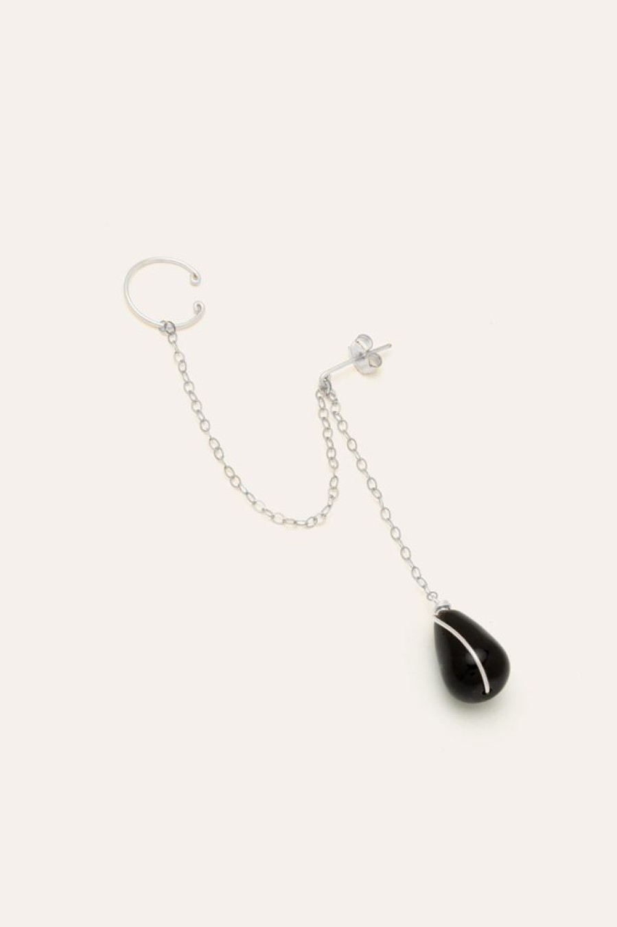 Boucles D'Oreilles YAY Paris | Bijou D'Oreille Poire - Agate - Argent