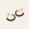 Boucles D'Oreilles YAY Paris | Creoles Pave - Spinelle