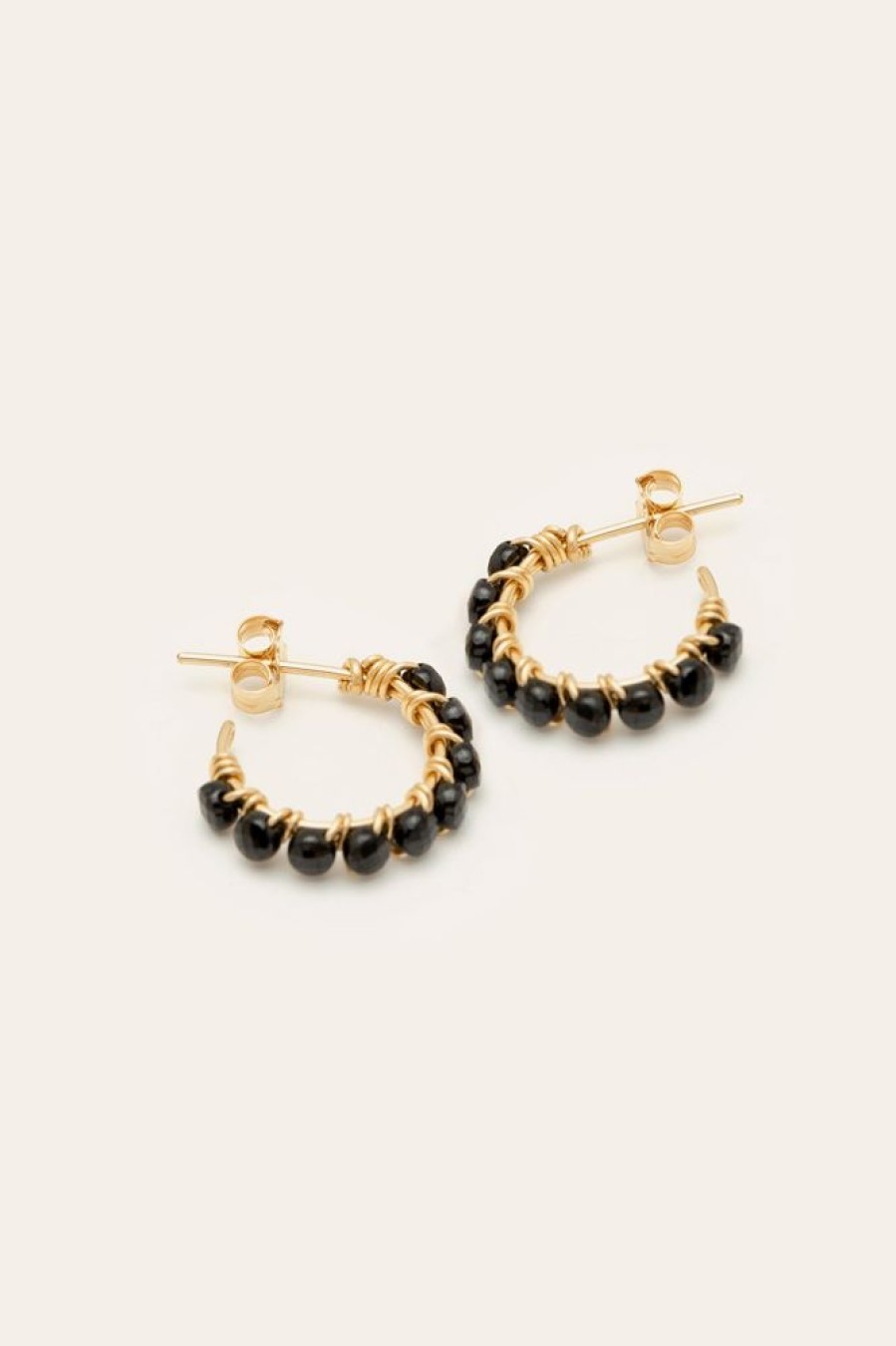 Boucles D'Oreilles YAY Paris | Creoles Pave - Spinelle